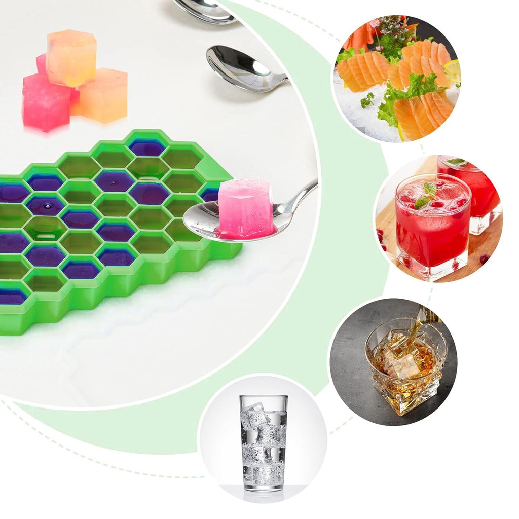 Honeycomb Silicone Ice Cube Tray (37 Ice Cubes)