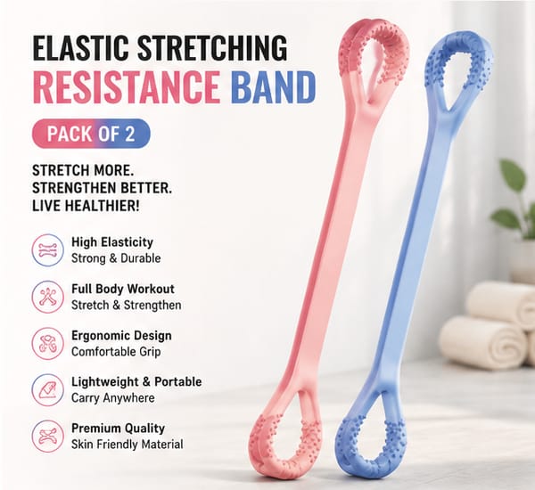 Elastic Stretching Resistance Band (Pack of 2)
