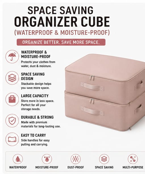 Space Saving Organizer Cube (Waterproof & Moisture-Proof)