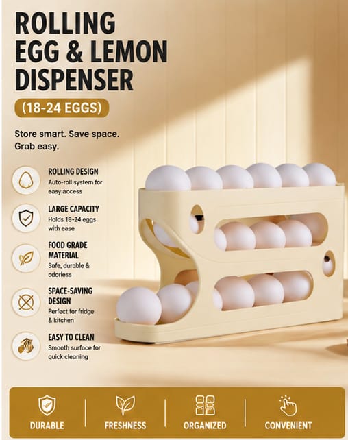 Rolling Egg & Lemon Dispenser (18-24 Eggs)
