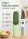 2-in-1 Knife for Cutting and Peeling with Case