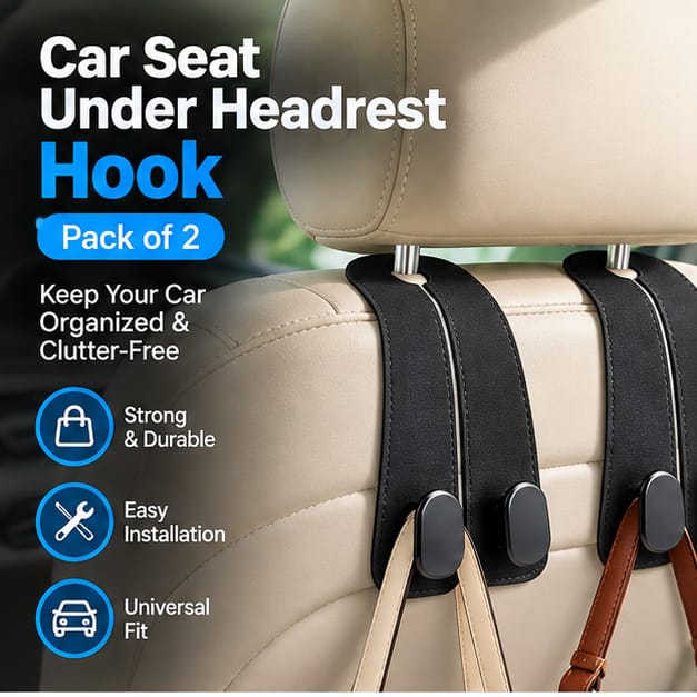 Car Seat Under Headrest Hook (Pack of 2)