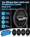 Car Silicone Door Latch Lock Protective Cover (Pack of 4)