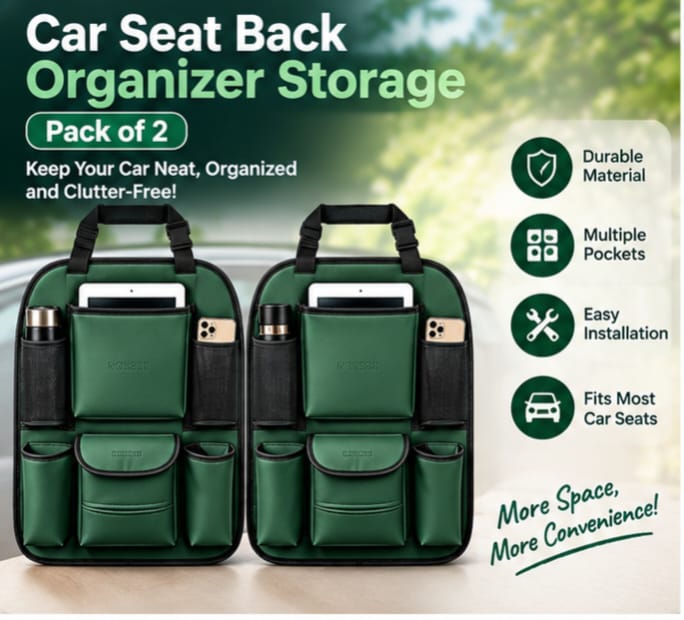 Car Seat Back Organizer Storage (Pack of 2)