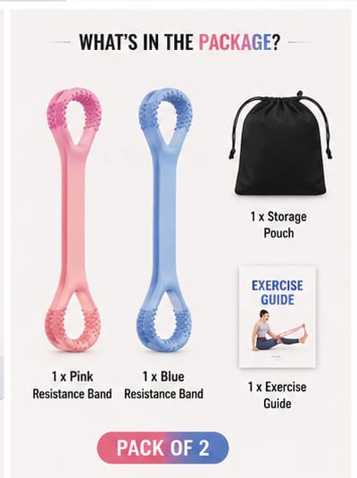 Elastic Stretching Resistance Band (Pack of 2)