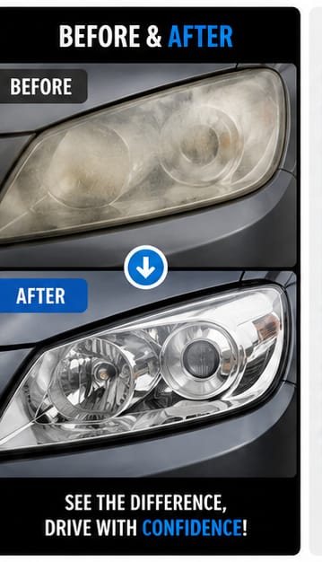 Car Headlight Repair Fluid & Scratch Remover Pack of 2