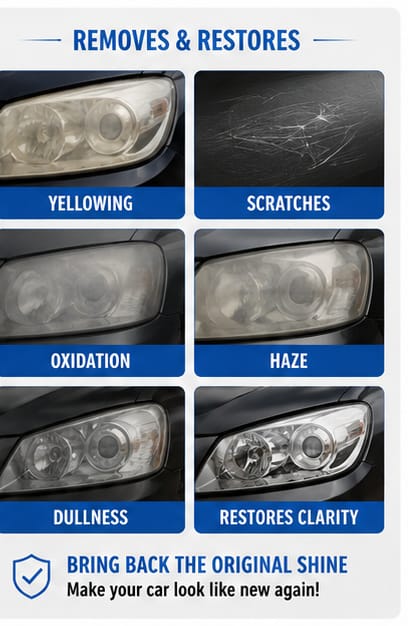 Car Headlight Repair Fluid & Scratch Remover Pack of 2