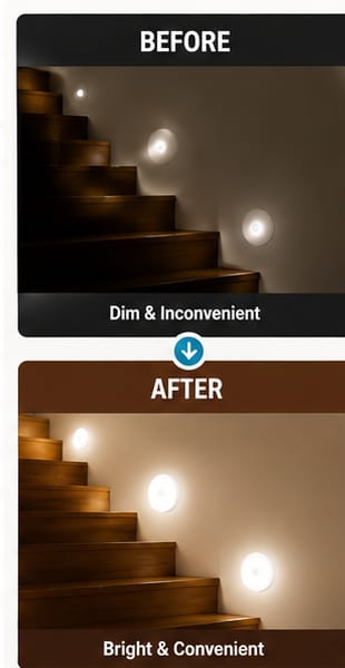 Wireless Rechargeable Motion Sensor LED Night Light (Pack of 2)