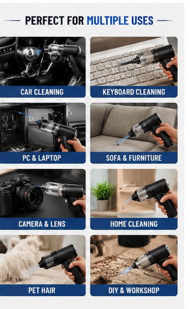 Air Duster Wireless 2 in 1 Vacuum Cleaner