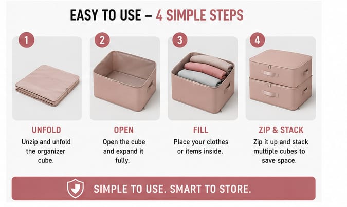 Space Saving Organizer Cube (Waterproof & Moisture-Proof)
