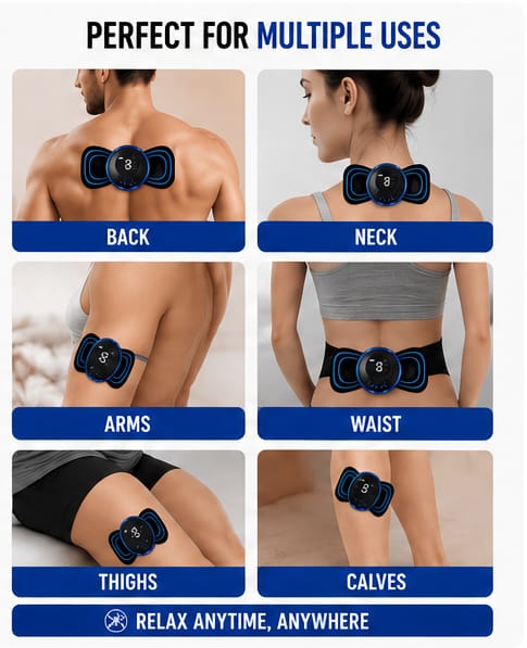 Relax Pulse Pro 8-Mode Wireless Electric Mini Body Massager