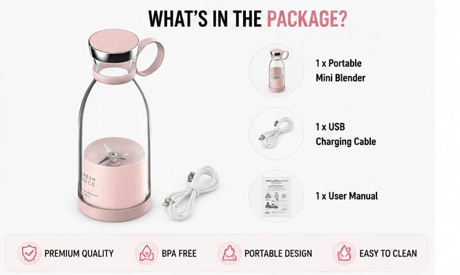 Wireless Portable Mini Blender for Juice