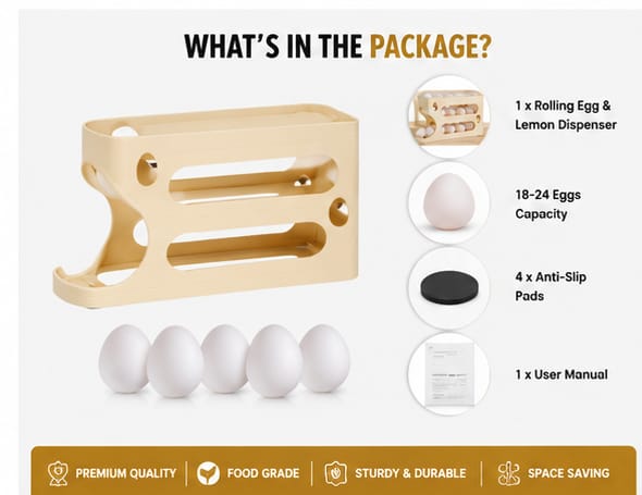 Rolling Egg & Lemon Dispenser (18-24 Eggs)