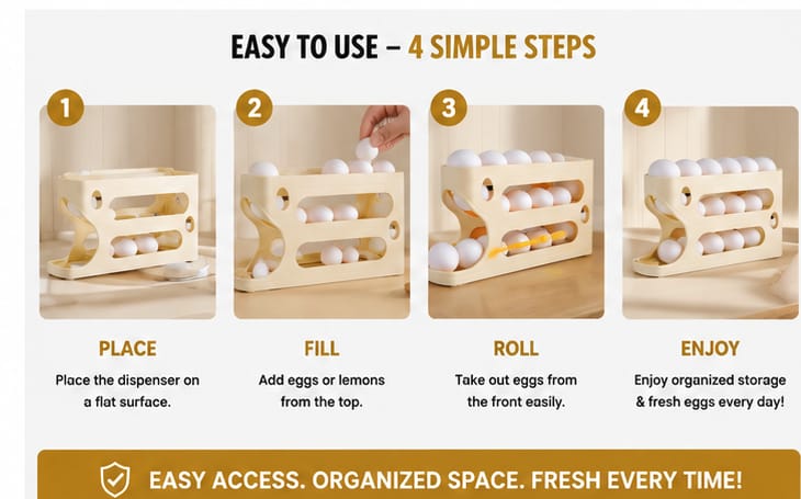 Rolling Egg & Lemon Dispenser (18-24 Eggs)