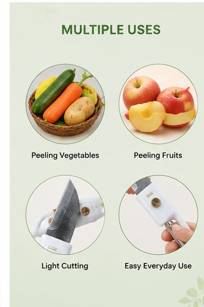 2-in-1 Knife for Cutting and Peeling with Case