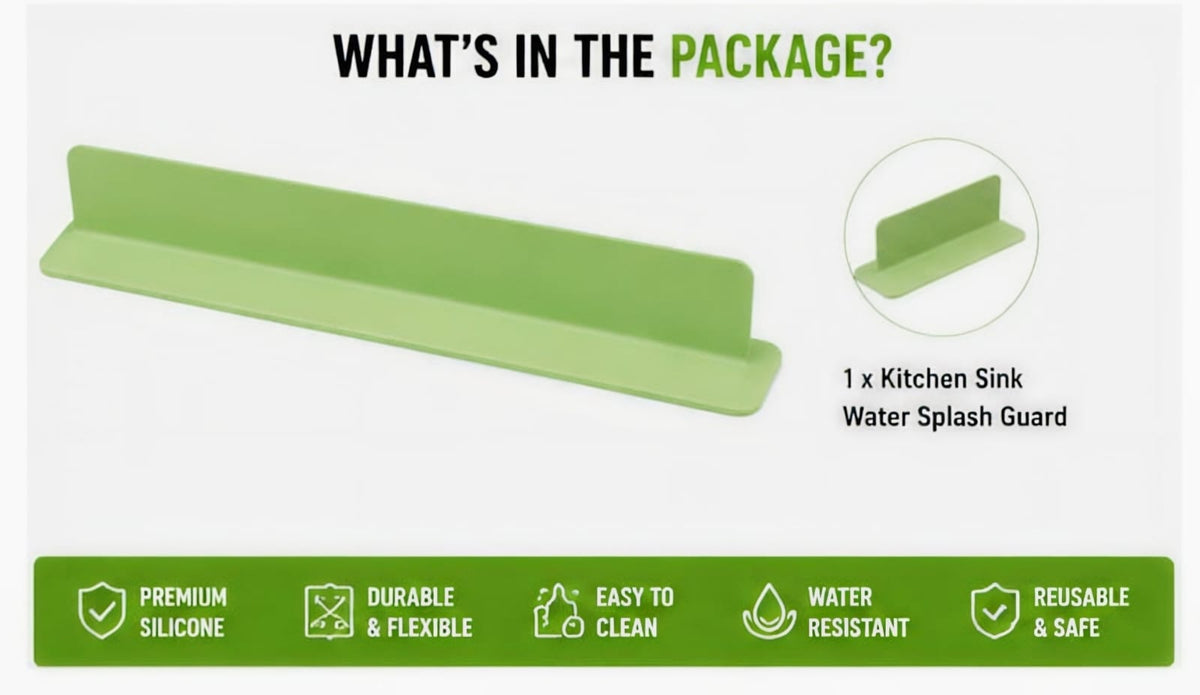Kitchen Sink Water Splash Guard for Dish Washing