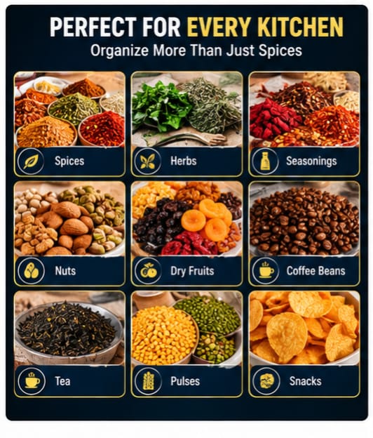 4-Layer Transparent Spices Storage Box