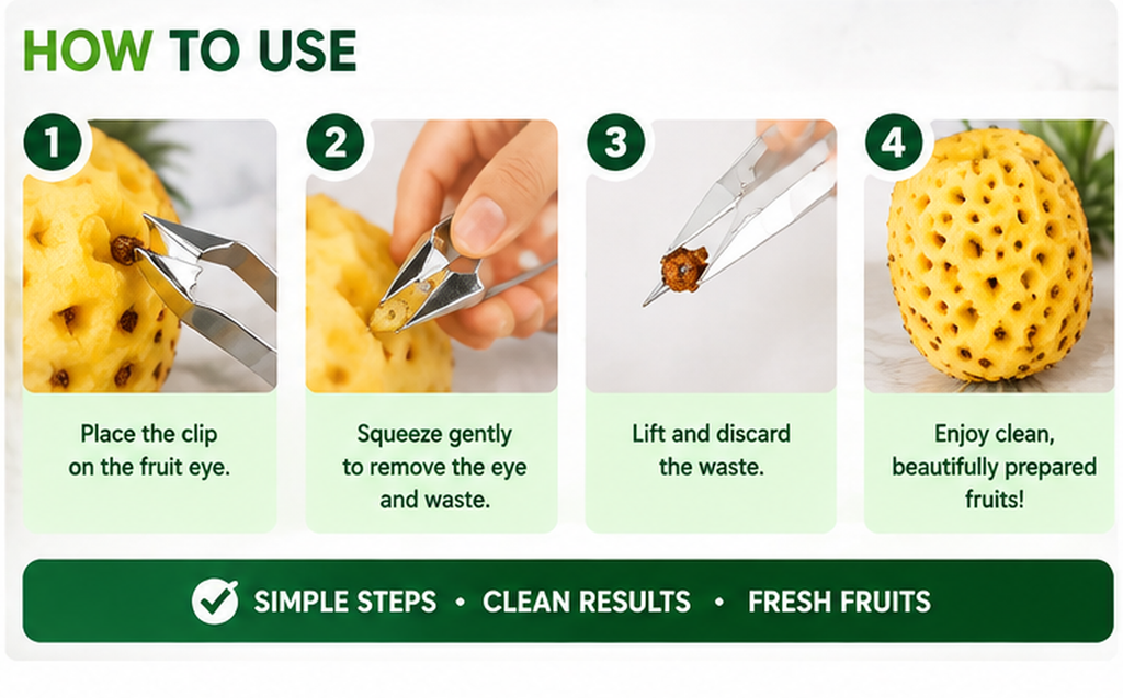 Stainless Steel Fruit Waste Remover Clip