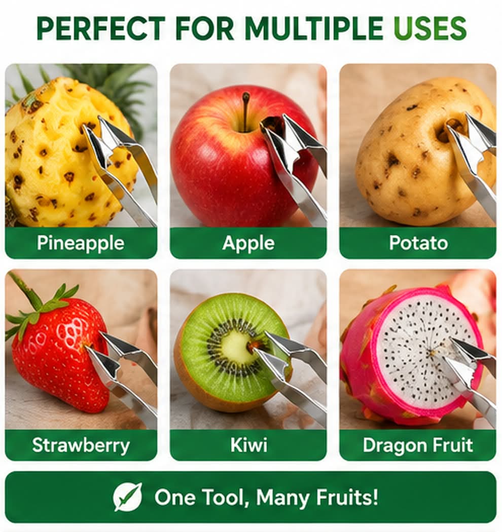 Stainless Steel Fruit Waste Remover Clip