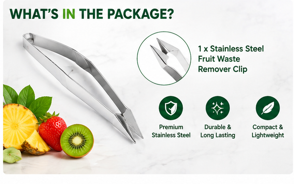 Stainless Steel Fruit Waste Remover Clip