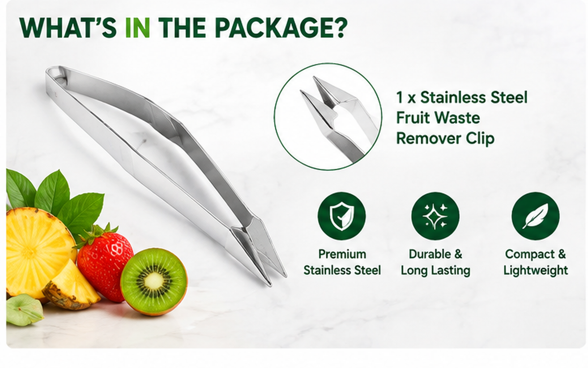 Stainless Steel Fruit Waste Remover Clip