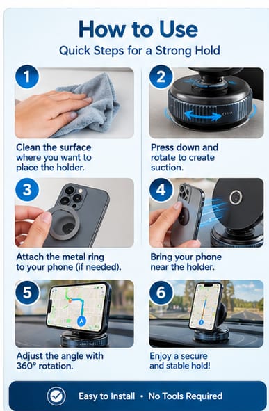Magnetic Suction Phone Holder
