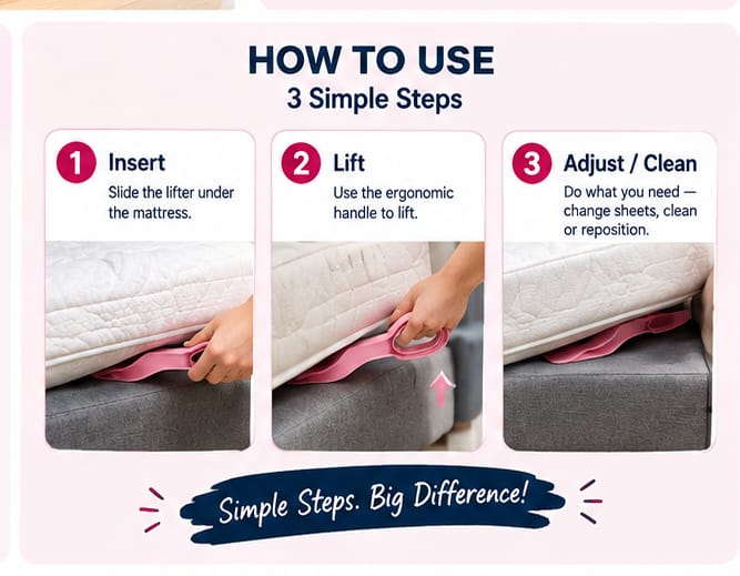 Ergonomic Mattress Lifter (Pack of 2)
