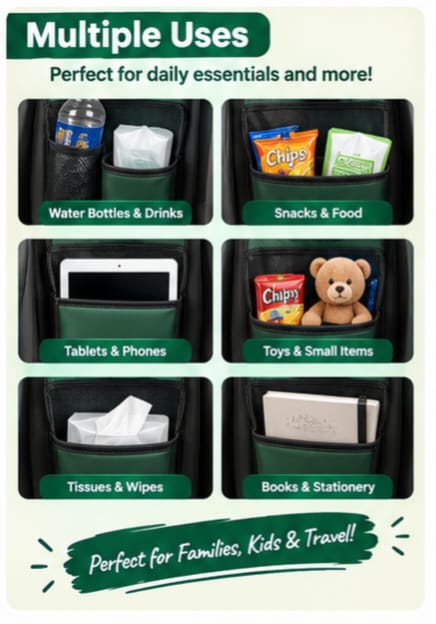 Car Seat Back Organizer Storage (Pack of 2)