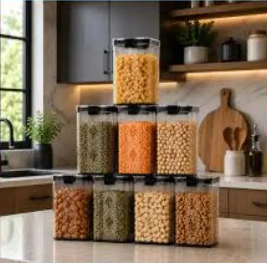 1100 ML Unbreakable Airtight Kitchen Storage Container (Pack of 8)